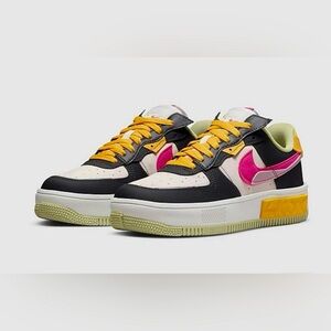 NIKE AIR FORCE 1 FONTANKA MC OFF NOIR-PINK PRIME WOMEN